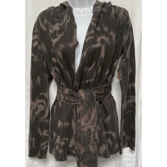 Lucky Brand Jackets & Blazers - LUCKY BRAND Medium Jacket Kimono Hoodie Jingo IKat Cat Tiger Animal Y2K Vintage